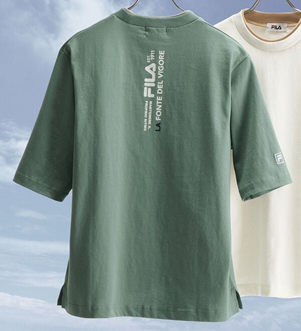 フィラ＞綿100％ キシリトール加工5分袖Tシャツ - ベルーナ【公式】