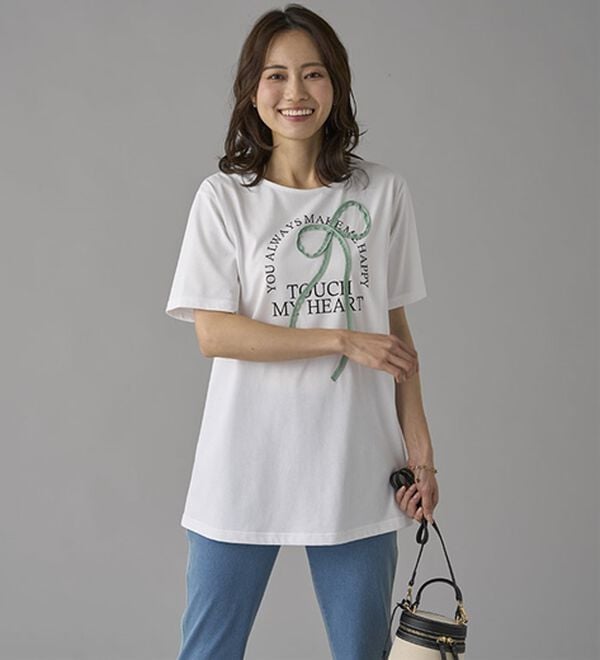 BELLUNA（ベルーナ）の「一枚で着映えるデコラＴ（Tシャツ）」｜詳細画像