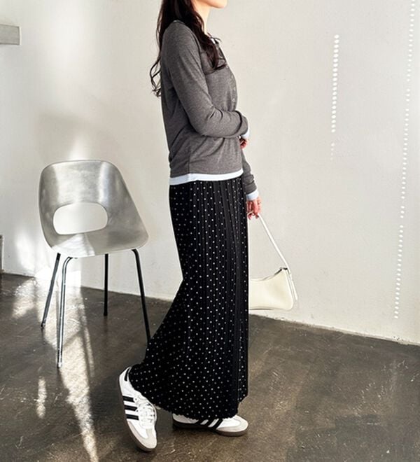 GeeRA（ジーラ）の「セルフカットプリーツナロースカート（ロングスカート）」｜詳細画像