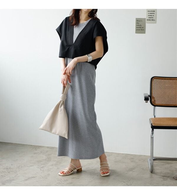 GeeRA（ジーラ）の「アメスリリブワンピ＆ベストセット（カットソーワンピース）」｜詳細画像