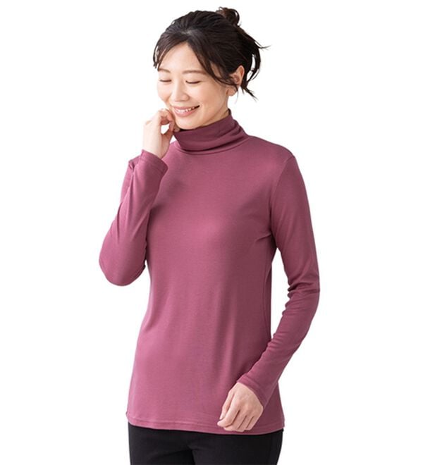 LAVIENNE（ラヴィエンヌ）の「着ぶくれにさよならふわっと暖かインナー（カットソー）」｜詳細画像