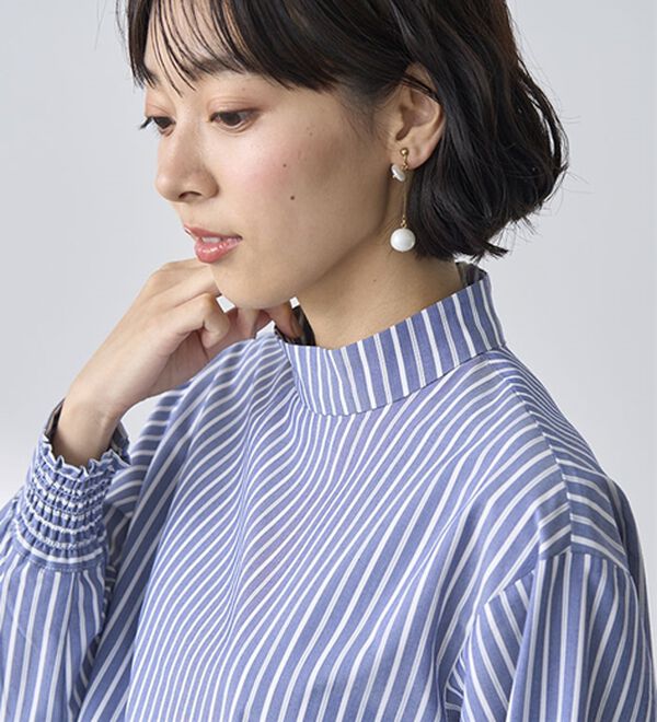 BELLUNA（ベルーナ）の「＜ＳＯＬＯＴＥＸ（Ｒ）＞ストレッチハイネックブラウス（ブラウス）」｜詳細画像