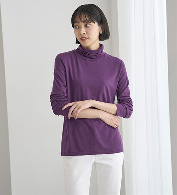 BELLUNA（ベルーナ）の「なめらかテンセル（ＴＭ）繊維ストレッチプルオーバー（カットソー）」｜詳細画像