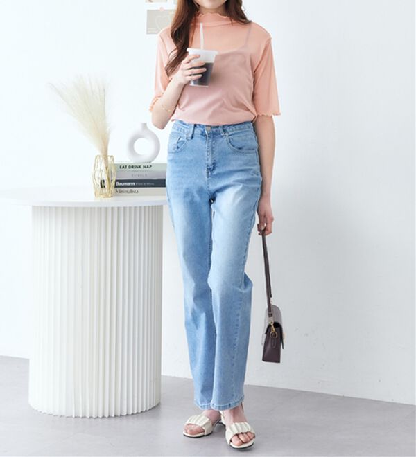 alotta（アロッタ）の「接触冷感ハイネックシアートップス（カットソー）」｜詳細画像