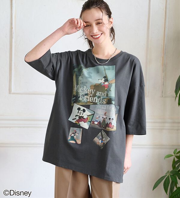 BELLUNA（ベルーナ）の「＜Ｄｉｓｎｅｙ＞ディズニー映画ＰＨＯＴＯ風Ｔシャツ（チュニック）」｜詳細画像