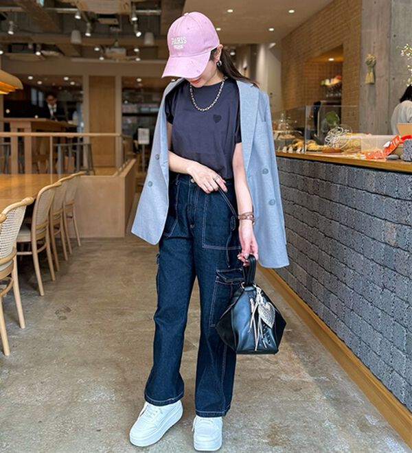 GeeRA（ジーラ）の「綿１００％アソート１ポイント刺しゅうＴシャツ（カットソー）」｜詳細画像