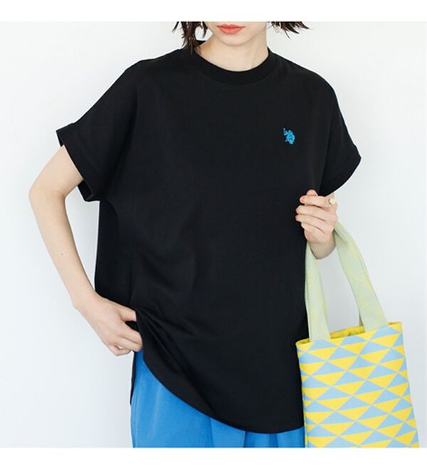 GeeRA（ジーラ）の「【新色追加】【ＵＳ．ＰＯＬＯ．ＡＳＳＮ】綿100％フレンチスリーブＴシャツ（Tシャツ）」｜詳細画像