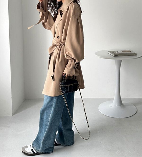 GeeRA（ジーラ）の「ミディ丈Ａライントレンチコート（ハーフコート）」｜詳細画像