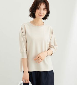 BELLUNA（ベルーナ）の「リブ切替ドルマンデザインプルオーバー（カットソー）」｜アイボリー