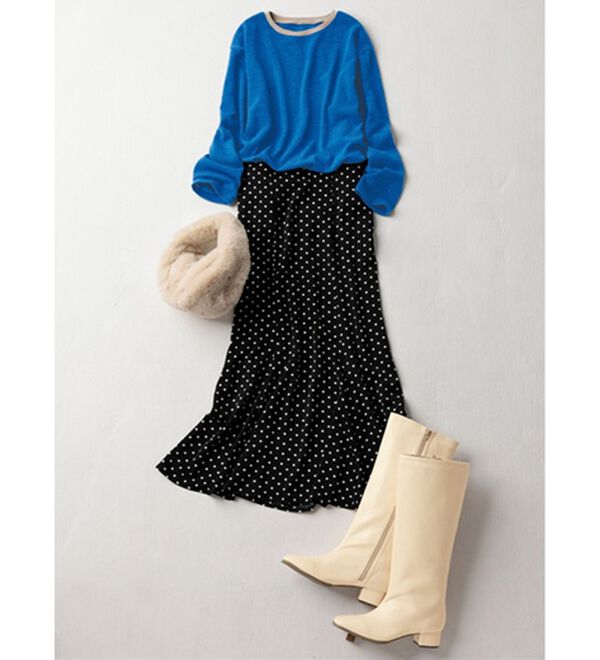 RANAN（ラナン）の「配色使いニットソープルオーバー（カットソー）」｜詳細画像