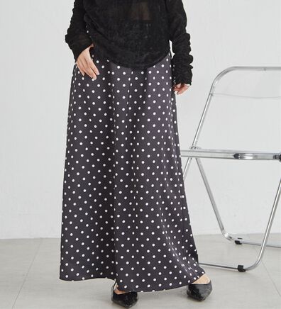 RANAN（ラナン）の「エンボスサテンナロースカート（ロングスカート）」