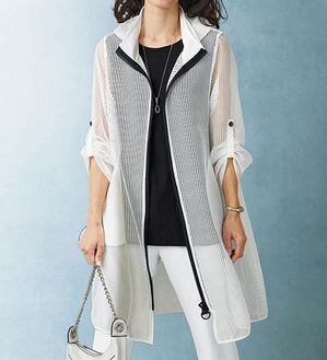 BELLUNA（ベルーナ）の「メッシュ素材ビッグファスナージャケット（その他ジャケット）」｜詳細画像