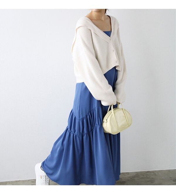 GeeRA（ジーラ）の「セーラーカラーショート丈ニット（ニットカーディガン）」｜詳細画像