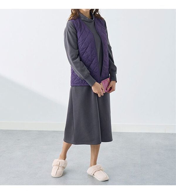 BELLUNA（ベルーナ）の「【マジ軽ウォーム】蓄熱保温キルトベスト（ポーチ付）（ベスト）」｜詳細画像