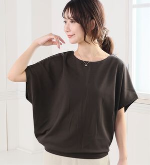 A HAPPY MARILYN（アハッピーマリリン）の「【Ｌ～６Ｌ】大人の今どきベーシック 立体感 ポンチ トップス 選べる袖丈（Tシャツ）」｜詳細画像