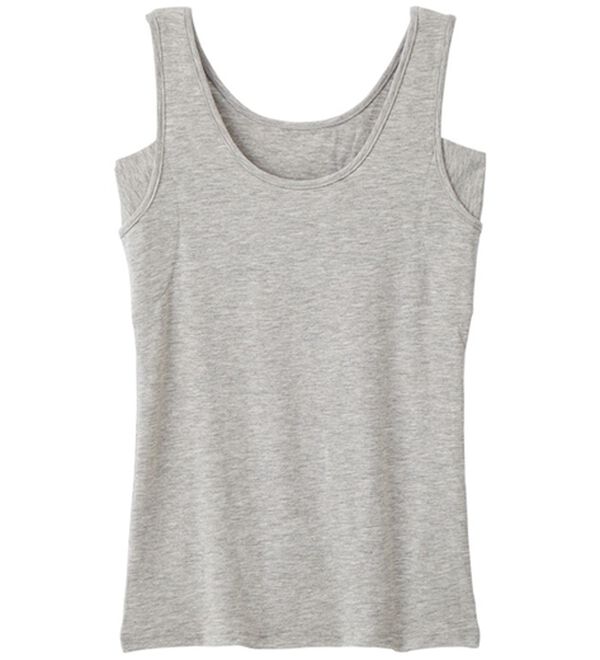 YU'NOW（ユナウ）の「ベーシック汗取りインナー　タンクトップ（肌着・インナーウェア）」｜グレー