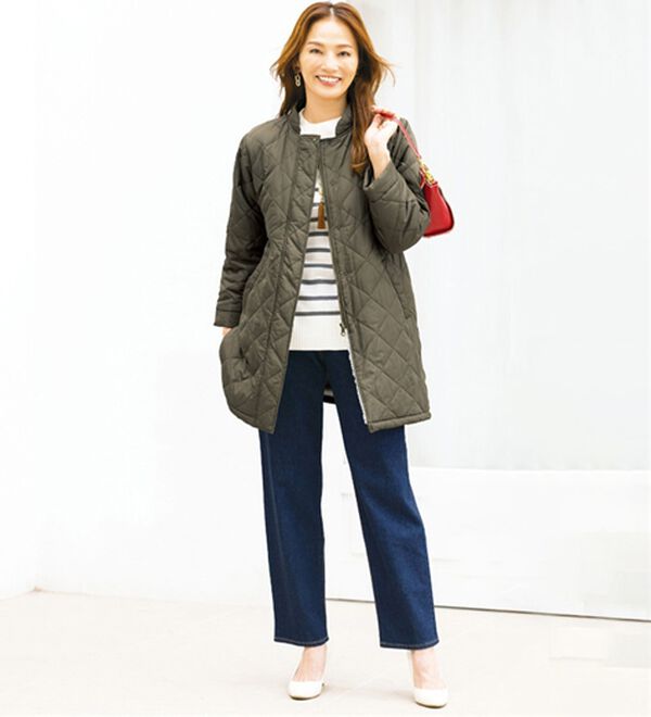 ルフラン（ルフラン）の「暖かボアキルトロングブルゾン（ロングコート）」｜詳細画像