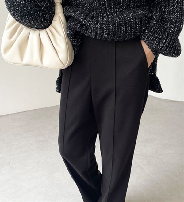 GeeRA（ジーラ）の「ウールライクピンタックストレートパンツ（ワイドパンツ・ガウチョ）」｜詳細画像