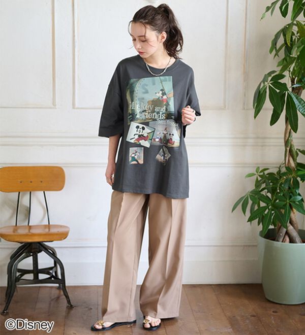 BELLUNA（ベルーナ）の「＜Ｄｉｓｎｅｙ＞ディズニー映画ＰＨＯＴＯ風Ｔシャツ（チュニック）」｜詳細画像