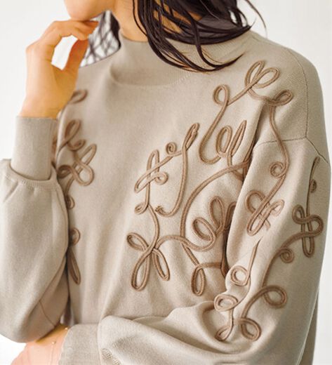 【希少】レオナール　シルクカーディガン　刺繍、スパンコール、ビーズが豪華42 希少】レオナール シルクカーディガン 刺繍、スパンコール、ビーズが豪華42