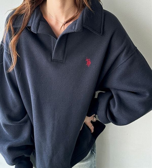 GeeRA（ジーラ）の「【U.S.POLO ASSN.】表ピーチポロ衿スウェット（カットソー）」｜詳細画像