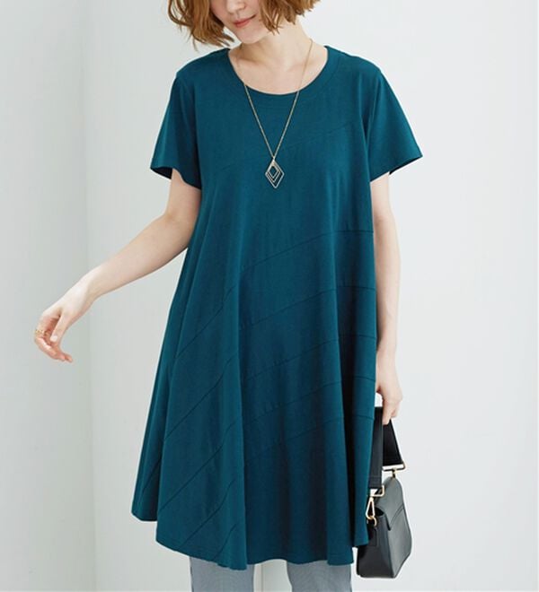 BELLUNA（ベルーナ）の「切替デザインチュニックワンピース（チュニック）」｜詳細画像