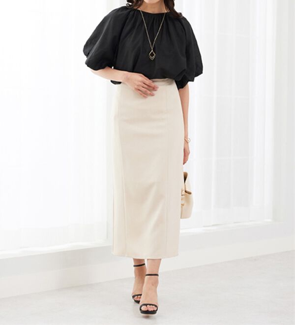 「バルーン袖デザインブラウス（ブラウス）」｜詳細画像