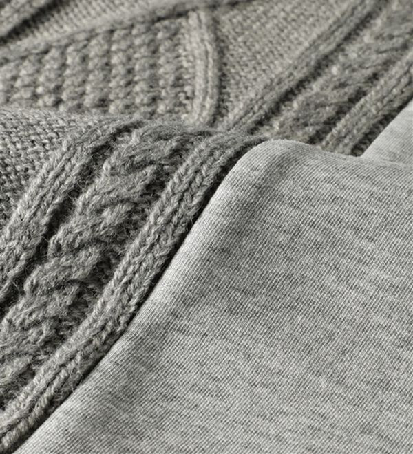 BELLUNA（ベルーナ）の「ケーブル柄ニット切替プルオーバー（カットソー）」｜詳細画像