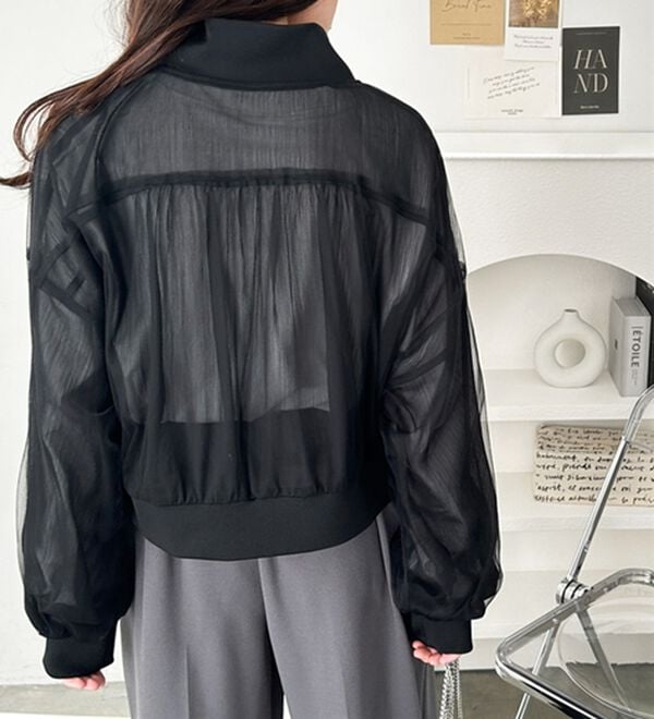 GeeRA（ジーラ）の「ショート丈チュールブルゾン（ブルゾン）」｜詳細画像