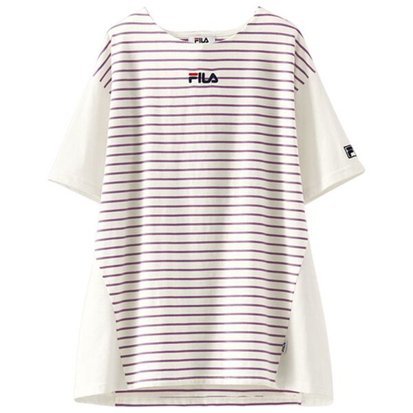 BELLUNA（ベルーナ）の「＜ＦＩＬＡ＞汗ジミ対策！配色切替ボーダープルオーバー（カットソー）」｜詳細画像