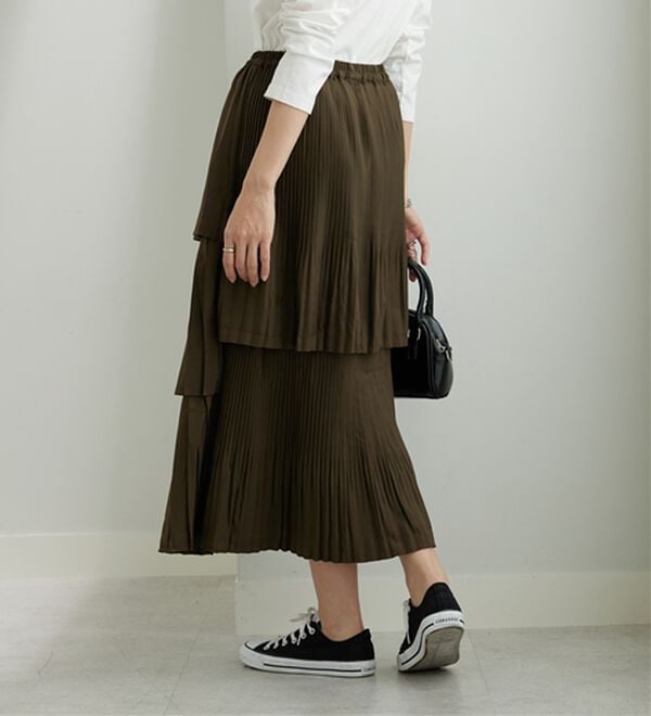 BELLUNA（ベルーナ）の「アシメデザインプリーツスカート（ロングスカート）」｜詳細画像