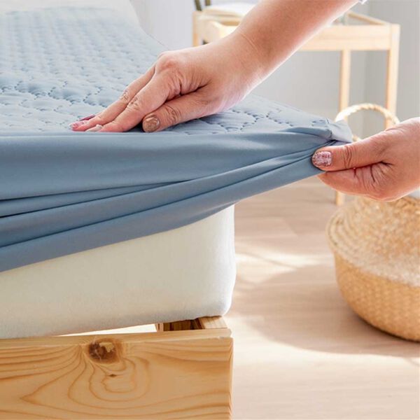 iellio（イエリオ）の「防ダニカラフルリバーシブル布団カバーリング＜掛布団カバー・ボックスシーツ・枕カバー・オールシーズン＞（敷布団カバー・シーツ）」｜詳細画像