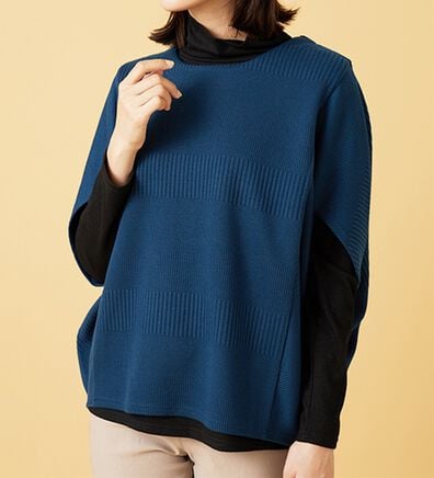 BELLUNA（ベルーナ）の「【2点セット】ジャカード素材ポンチョアンサンブル（アンサンブル）」