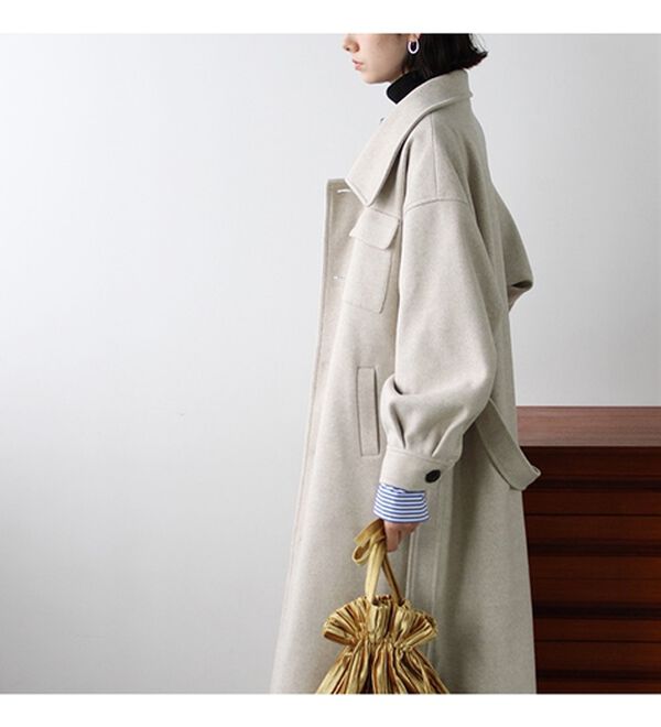 GeeRA（ジーラ）の「ポケットデザインステンカラーコート（ロングコート）」｜詳細画像