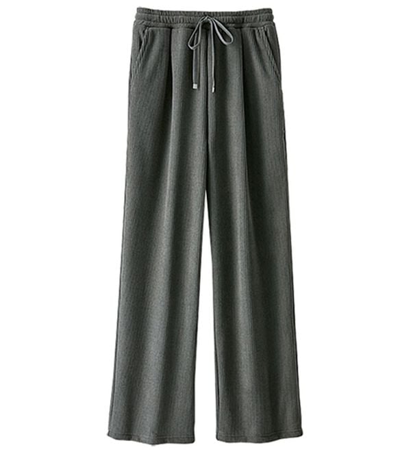 BELLUNA（ベルーナ）の「なめらか裏ベロアコーデュロイワイドパンツ（ワイドパンツ・ガウチョ）」｜詳細画像