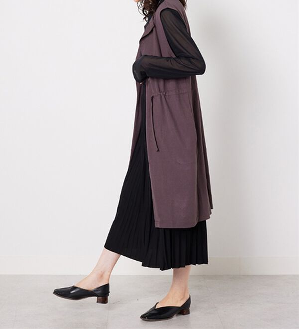 BELLUNA（ベルーナ）の「ドロスト使いポケット付ロングジレ（ジレ）」｜詳細画像