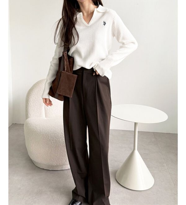 GeeRA（ジーラ）の「【U.S. POLO ASSN.】ポロ衿リブニット（ニット・セーター）」｜詳細画像