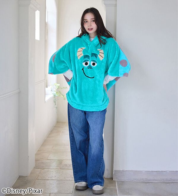 BELLUNA（ベルーナ）の「＜Ｄｉｓｎｅｙ＞【モンスターズ・インク（サリー）】両面ボアポンチョ（パジャマ・ルームウェア）」｜詳細画像