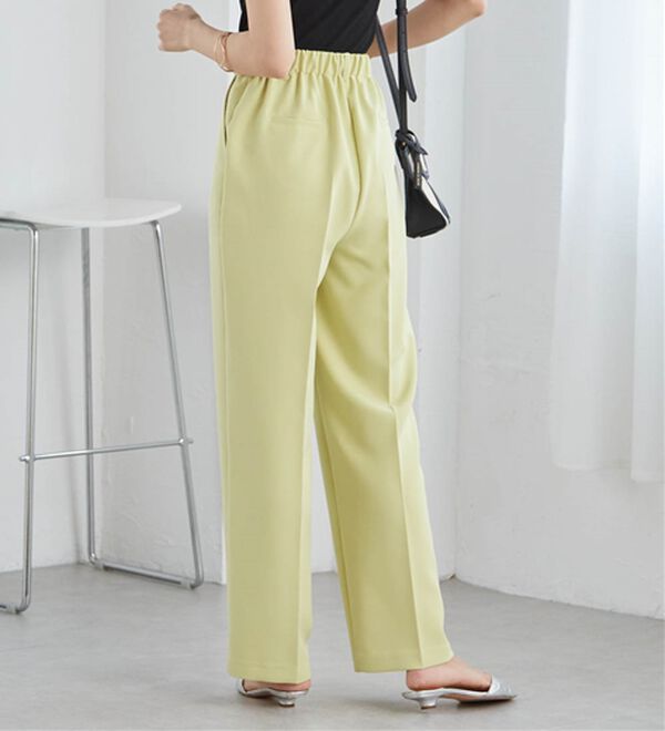 RANAN（ラナン）の「【選べる２丈】機能付！美脚シルエットセンタープレスワイドパンツ（フルレングスパンツ）」｜詳細画像