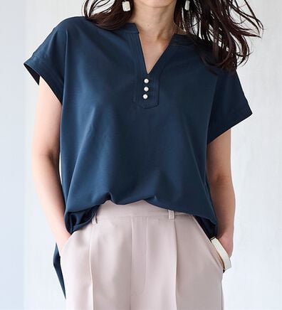 RANAN（ラナン）の「ひんやり！スキッパーブラウス（ブラウス）」