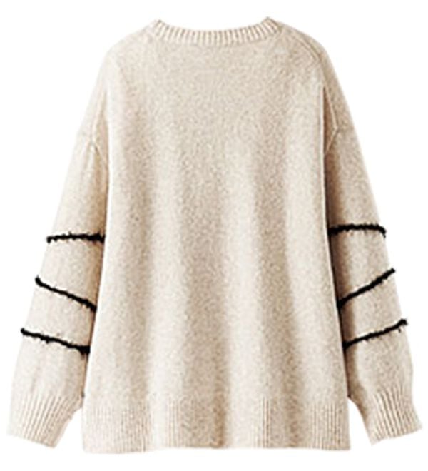 BELLUNA（ベルーナ）の「線描きジャカードニットプルオーバー（ニット・セーター）」｜詳細画像