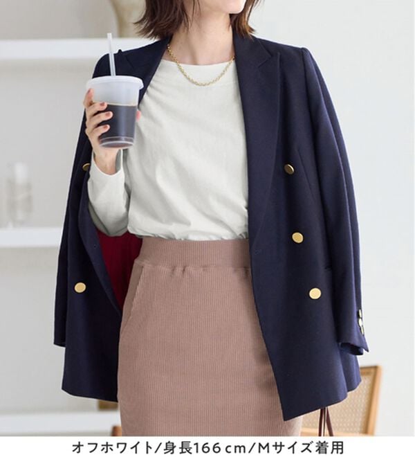 Viola e Viola（ヴィオラ エ ヴィオラ）の「柔らか綿１００％大人キレイTシャツ（カットソー）」｜詳細画像