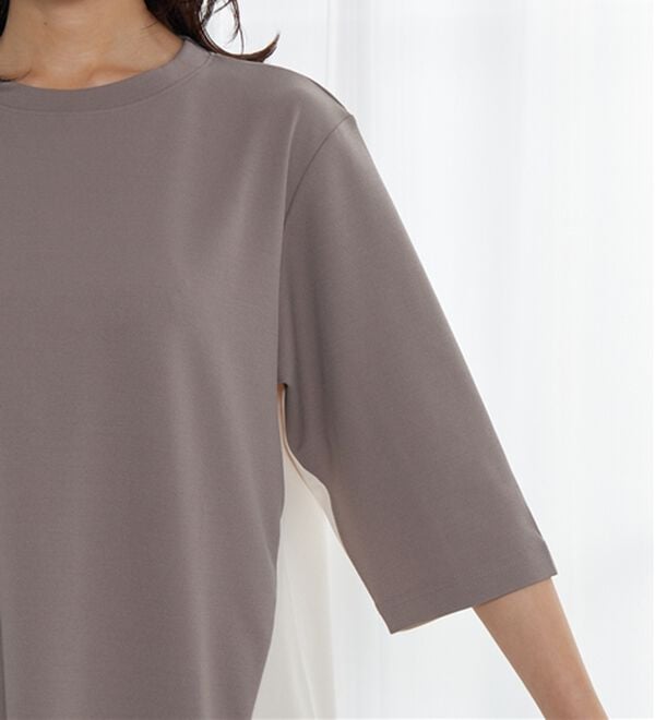 BELLUNA（ベルーナ）の「ドロスト使い配色デザインチュニック（チュニック）」｜詳細画像