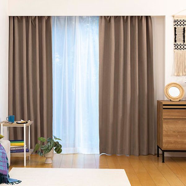 iellio（イエリオ）の「１００％遮光・断熱保温・防音・天然素材風カーテン（ドレープカーテン）」｜詳細画像