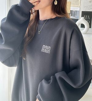 GeeRA（ジーラ）の「アソートデザイン裏起毛スウェット（トレーナー・スウェット）」｜チャコール&times;シシュウ