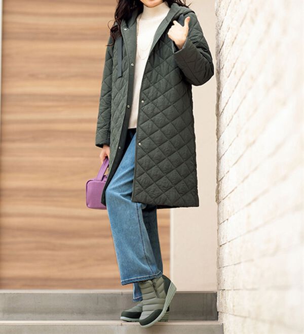 ルフラン（ルフラン）の「ワッシャー素材中わたロングコート（ロングコート）」｜詳細画像