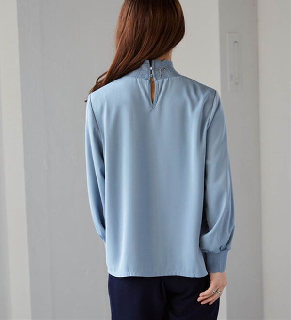 RANAN（ラナン）の「スカラップリブニット使いブラウス（ブラウス）」｜詳細画像