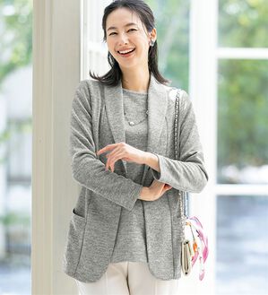 ルフラン（ルフラン）の「軽やかな着心地！メランジ調アンサンブル（アンサンブル）」｜杢グレー