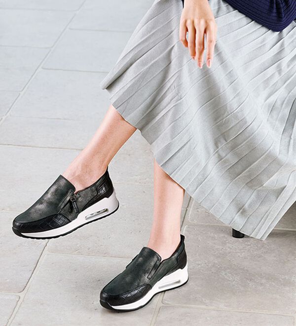 ルフラン（ルフラン）の「クロコ型押切替エアソールスニーカー（スニーカー）」｜詳細画像