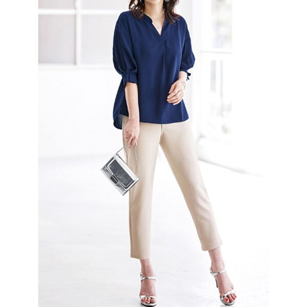 BELLUNA（ベルーナ）の「冷感！なめらかボンディング美脚パンツ（クロップドパンツ）」｜詳細画像